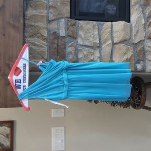 Girl's Bridesmaid/cocktail dress from David's Bridal, size 8, aqua
